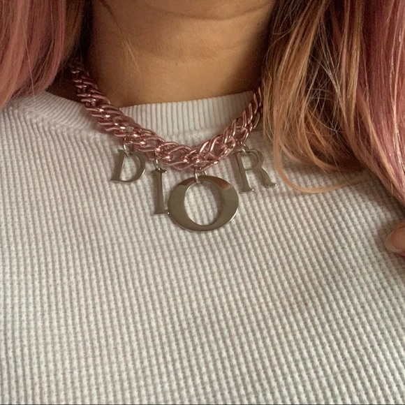 SOLD 💕 Authentic Silver Dior Bag Charm Rework Necklace - Picture 3 of 6